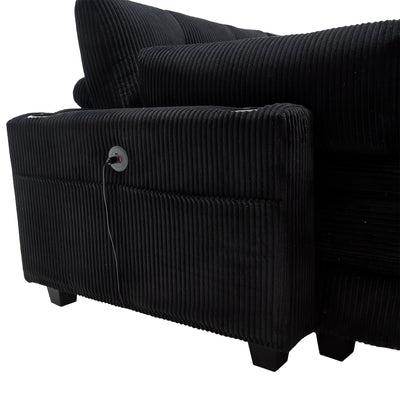 UNITED WE WIN Sleeper Sofa Couch Bed,Oversized Chaise Lounge Chair Cozy Cloud Couch