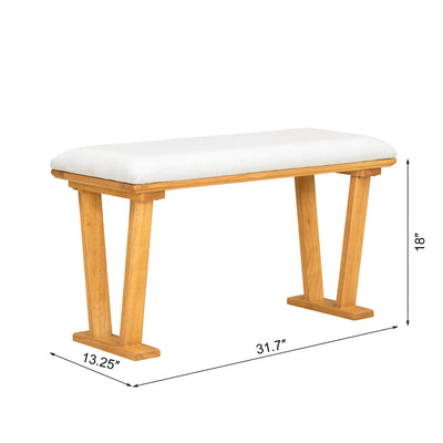 Farmhouse Solid Wood Dining Nook Set for 6, Space-Saving High Top Corner Table with Bench & Chairs, Natural+White