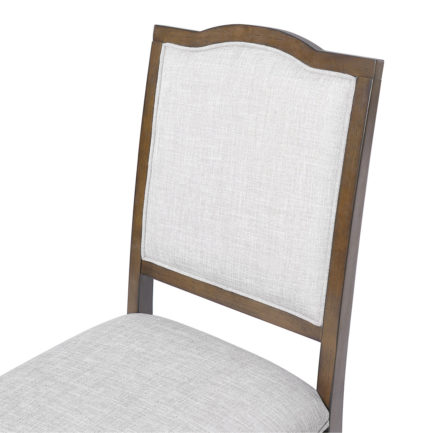 Farmhouse Dining Chairs Set of 4, Upholstered Dining Chairs with High Back, Modern Seating for Kitchen, Bedroom & Living Room(Beige+Brown)