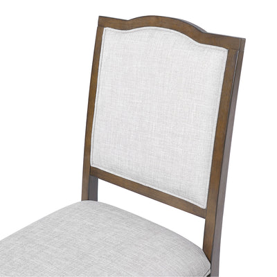 Farmhouse Dining Chairs Set of 4, Upholstered Dining Chairs with High Back, Modern Seating for Kitchen, Bedroom & Living Room(Beige+Brown)