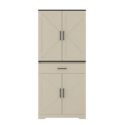Modern Wooden Cabinet with Sturdy Frame for Living Room, Entryway, Bedroom, Hallway, Office, with LEDs,with Drawer