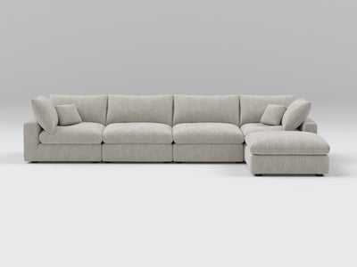 5-Piece Modular Sectional (Two Armless + Ottoman)