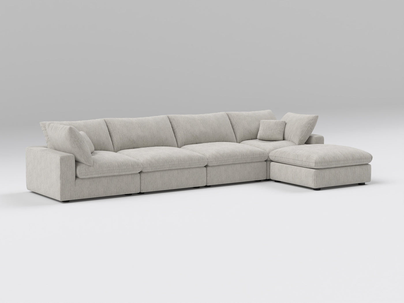 5-Piece Modular Sectional (Two Armless + Ottoman)