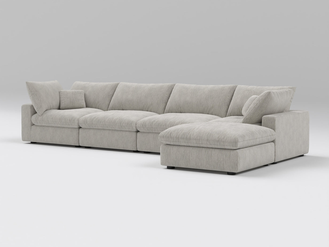 5-Piece Modular Sectional (Two Armless + Ottoman)