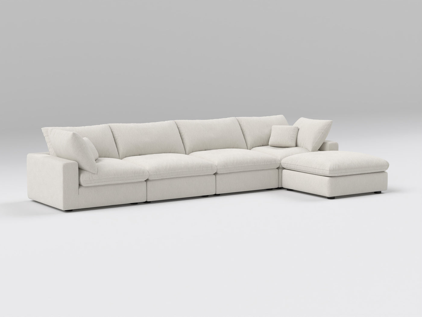 5-Piece Modular Sectional (Two Armless + Ottoman)