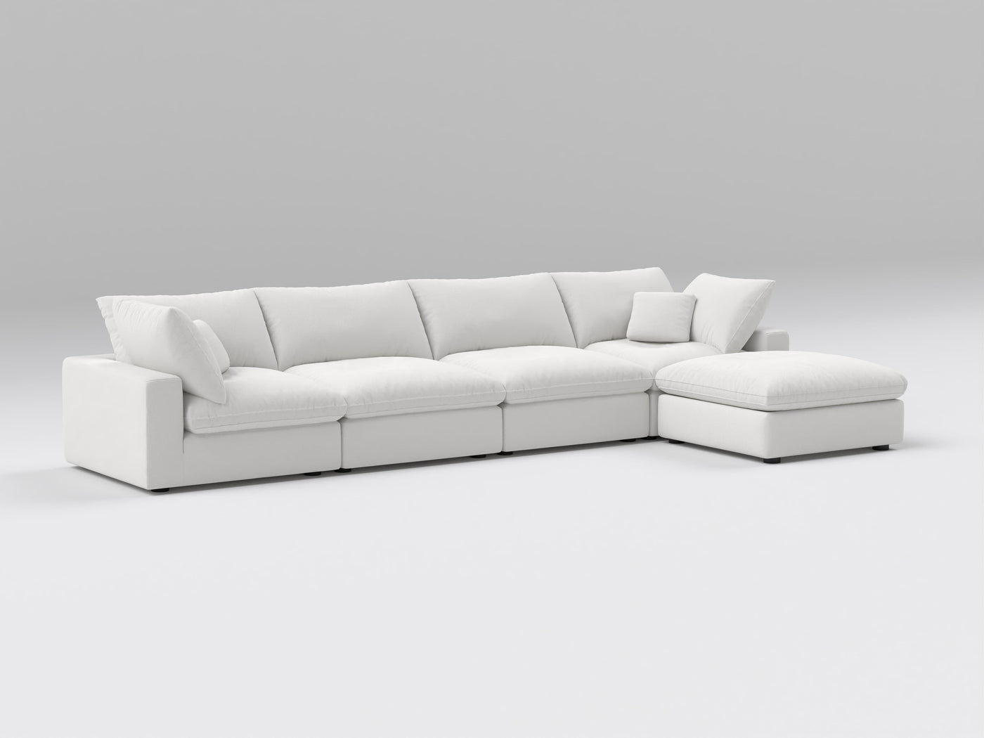 5-Piece Modular Sectional (Two Armless + Ottoman)